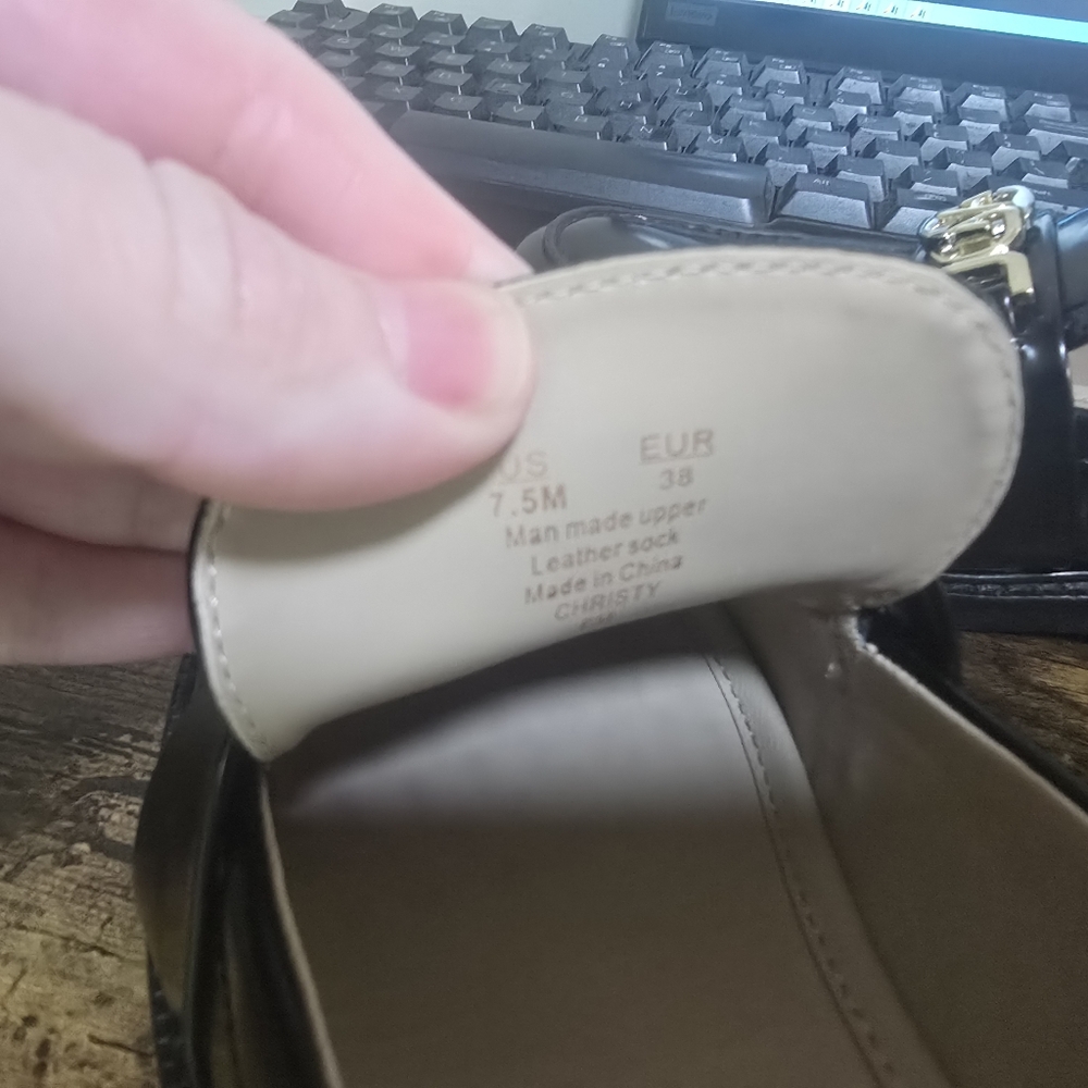 Sam Edelman Black Loafers with Gold Accents - Picture 13 of 13